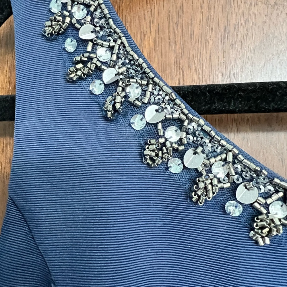 David's Bridal Formal Dress Special Occasion Homecoming Prom Navy Size 14 - Picture 11 of 12